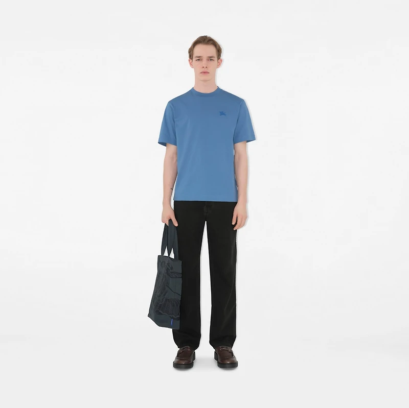 EKD Badge Cotton T-shirt in Pool - Men | Burberry® Official