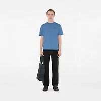 EKD Badge Cotton T-shirt in Pool - Men | Burberry® Official
