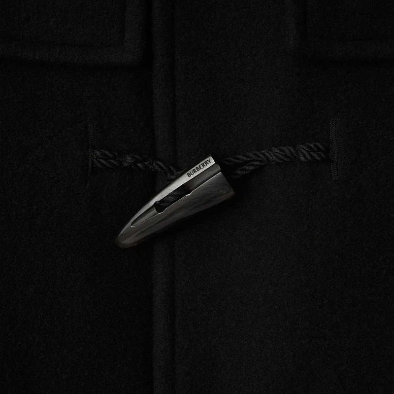 Wool Duffle Coat in Black - Men | Burberry® Official