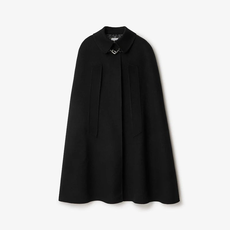 Wool Cashmere Cape in Black | Burberry® Official