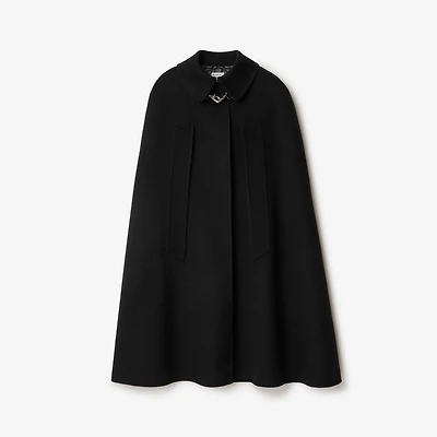 Wool Cashmere Cape in Black | Burberry® Official