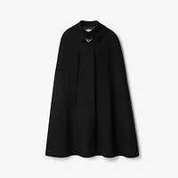 Wool Cashmere Cape in Black | Burberry® Official
