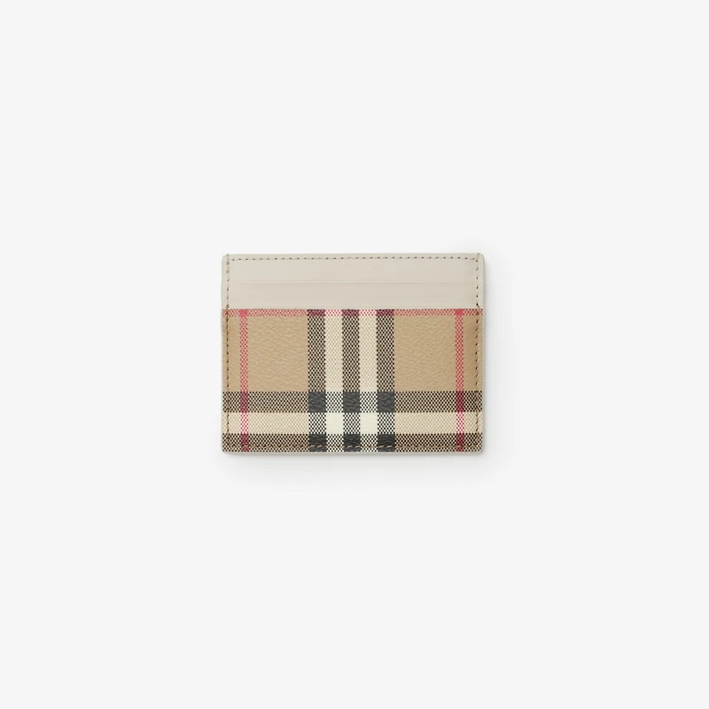 Check Card Case in Archive beige/soap beige - Women, Cotton, Technical | Burberry® Official