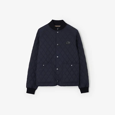 Quilted Nylon Jacket in Navy - Men | Burberry® Official