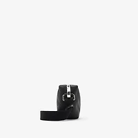 Embossed Check Crossbody Bag in Black - Men, Leather | Burberry® Official