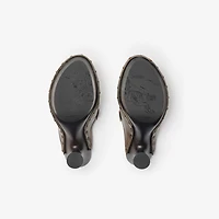 Leather Potter Clogs in Splinter - Women | Burberry® Official