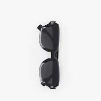Logo Detail Rectangular Frame Sunglasses in Black/transparent - Men | Burberry® Official