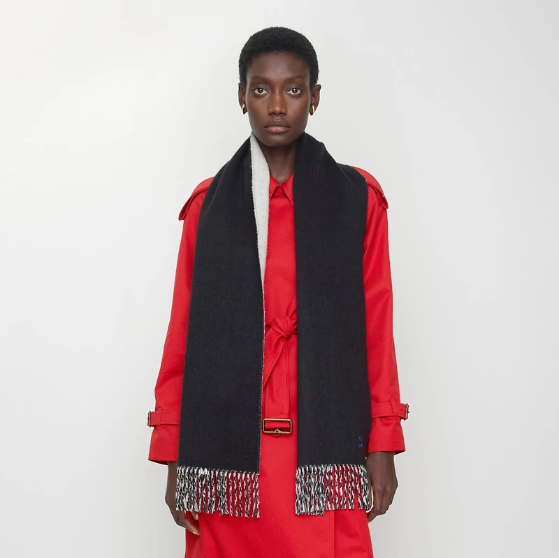 Reversible Cashmere Scarf in Black/mitten | Burberry® Official