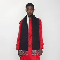 Reversible Cashmere Scarf in Black/mitten | Burberry® Official