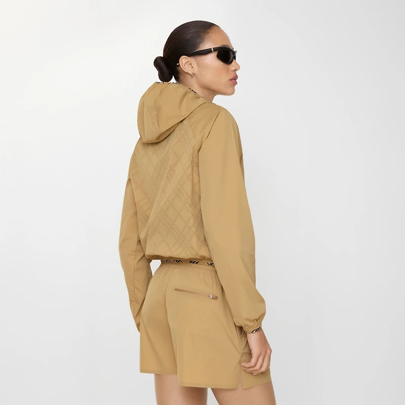 Stretch Nylon Hooded Jacket in Beige - Women | Burberry® Official