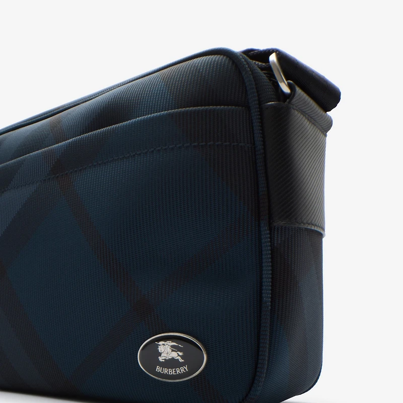 Slim Grid Crossbody Bag​ in Navy - Men | Burberry® Official