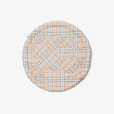 EKD Check Cotton Playmat in Pale stone - Children | Burberry® Official