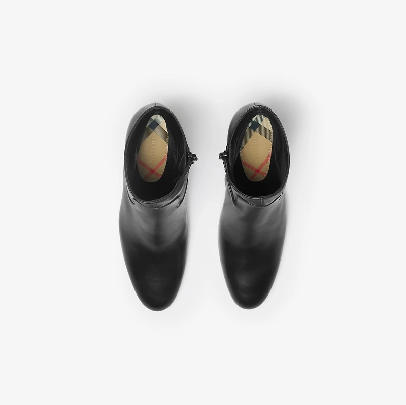 Leather Trinket Ankle Boots​ in Black - Women | Burberry® Official