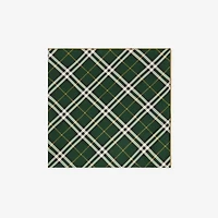 Check Silk Scarf in Dark fern | Burberry® Official