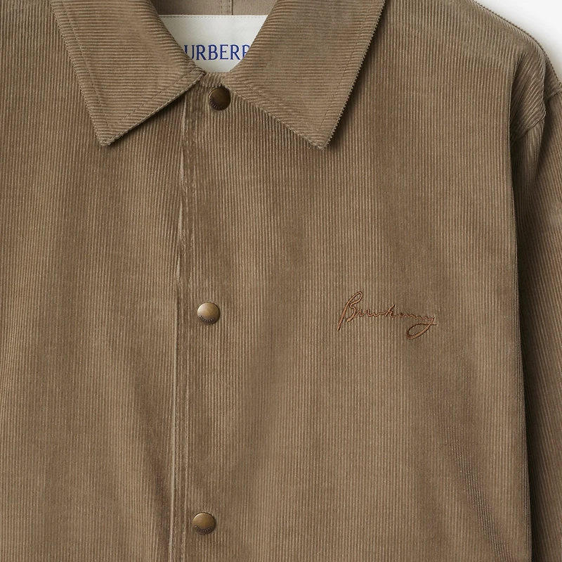 Corduroy Jacket in Puddle beige - Men | Burberry® Official