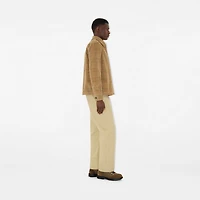 Check Corduroy Overshirt in Sand - Men, Cotton | Burberry® Official