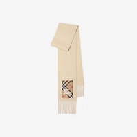 Check Label Cashmere Scarf in Nutmeg | Burberry® Official