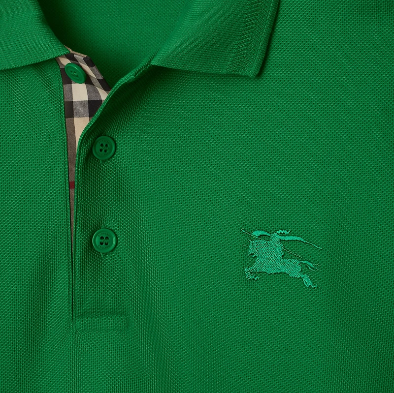 Cotton Polo Shirt in Leaf green - Men | Burberry® Official