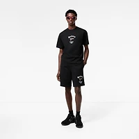 Check Flag Cotton Shorts in Black - Men | Burberry® Official