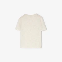 Check Knight Stamp Cotton T-shirt in White melange | Burberry® Official