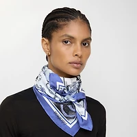 Etched Knight Silk Scarf in Cornflower blue | Burberry® Official