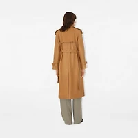 Long Leather Castleford Trench Coat in Sepia - Women | Burberry® Official