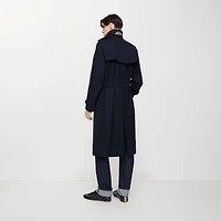 Long Kensington Heritage Trench Coat in Coal blue - Men, Cotton Gabardine | Burberry® Official