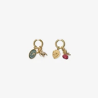 Charm Hoop Earrings​ in Gold/multicolour - Women | Burberry® Official