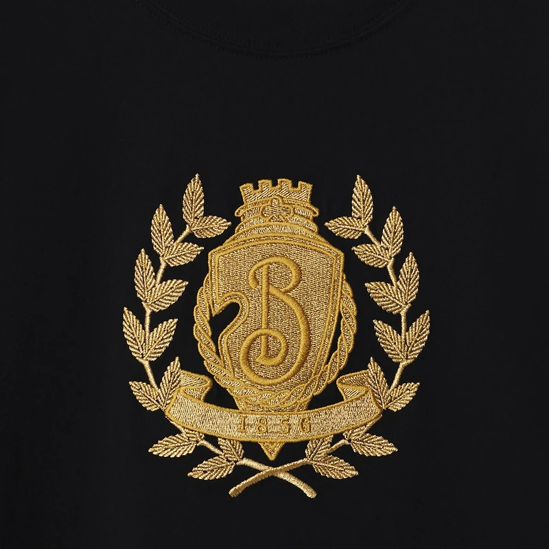 B Crest Cotton T-shirt in Black - Women | Burberry® Official