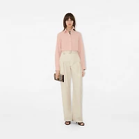 Highlands Chain Strap Wallet​ in Sand - Women, Cotton, Linen | Burberry® Official