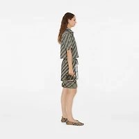 Cropped Check Cotton Shirt in Husk - Women | Burberry® Official
