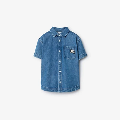Denim Shirt in Vintage denim | Burberry® Official