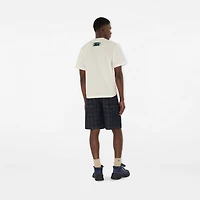 Check Denim Shorts in Indigo blue - Men, Cotton | Burberry® Official