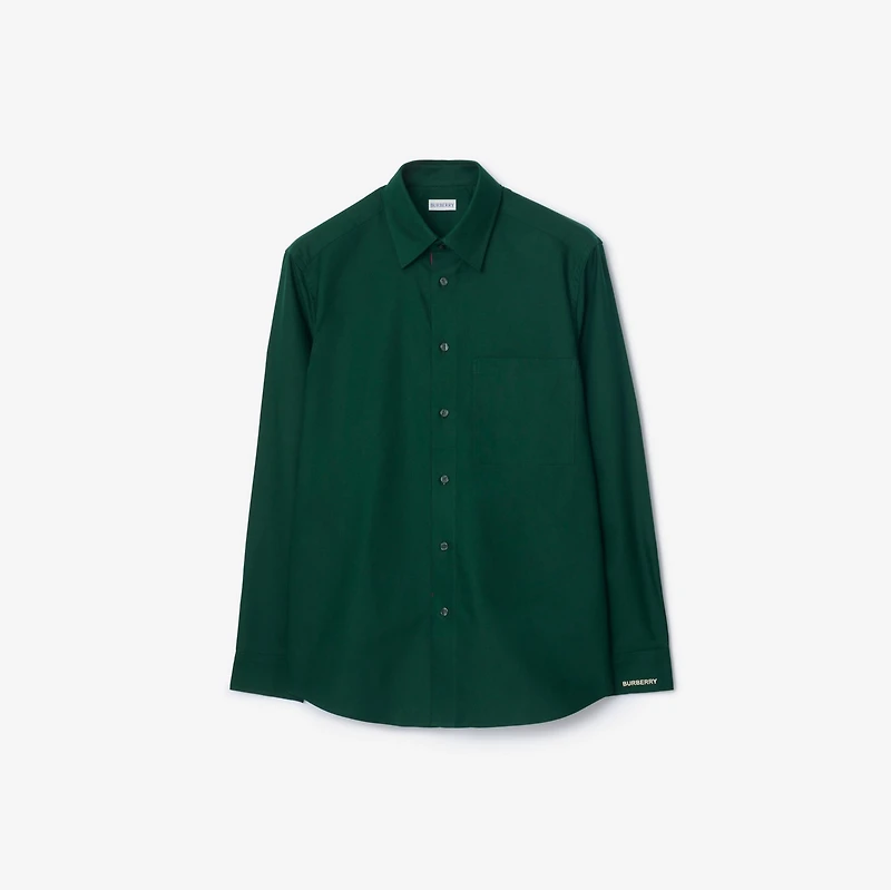 Cotton Oxford Shirt in Dark racing green - Men | Burberry® Official