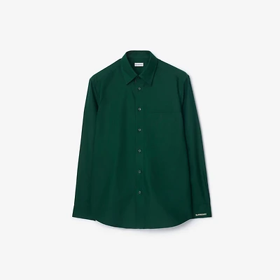 Cotton Oxford Shirt in Dark racing green - Men | Burberry® Official