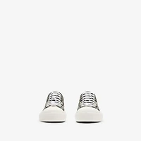 Check Nylon Blend Sneakers in Thicket brown - Men | Burberry® Official
