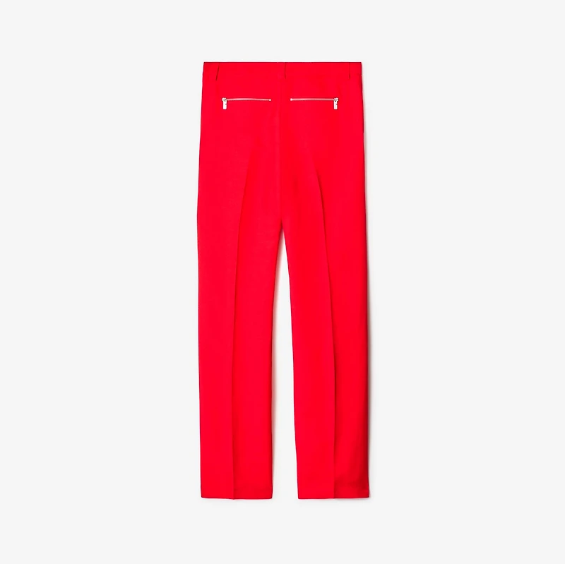 Canvas Trousers in Rhubarb - Women | Burberry® Official