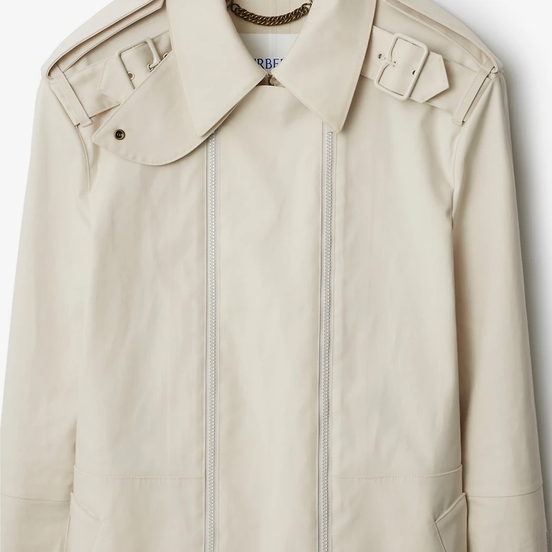 Bonded Cotton Trench Jacket in Sail - Men | Burberry® Official