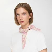 Check Silk Scarf in Carnation pink | Burberry® Official
