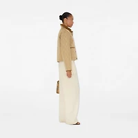 Cropped Quilted Nylon Jacket in Flax/sand - Women | Burberry® Official