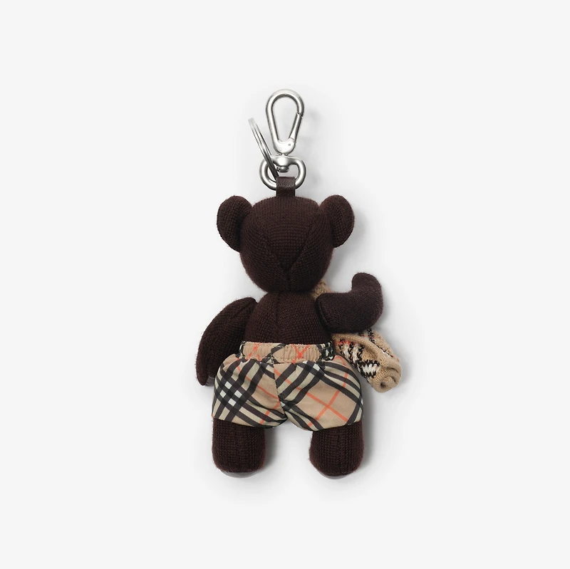 Thomas Bear Charm in Sand beige - Men, Wool | Burberry® Official