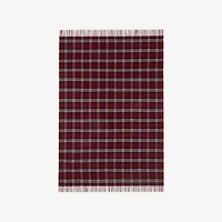 Check Cashmere Blanket in Oxblood red | Burberry® Official