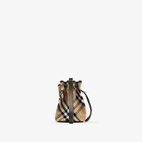 Check Drawstring Pouch​ in Sand - Women | Burberry® Official