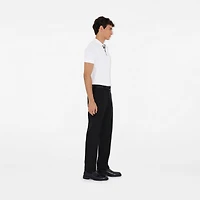 Cotton Polo Shirt in White - Men | Burberry® Official