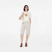 B Crest Cotton T-shirt in Chalk - Women | Burberry® Official