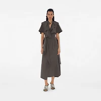 Silk Trench Dress in Cellar