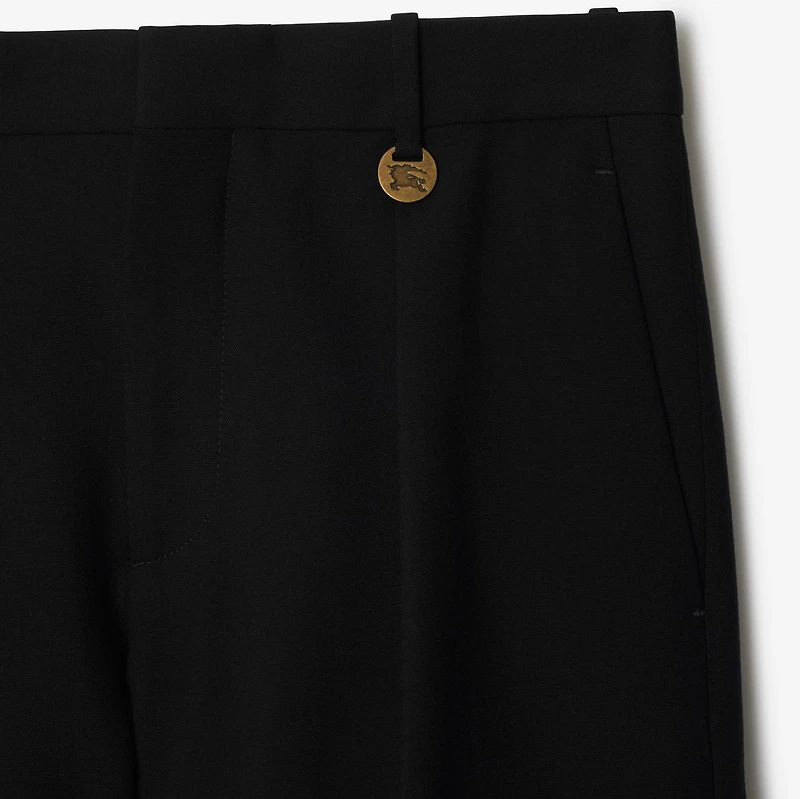 Wool Tailored Shorts in Black - Women | Burberry® Official
