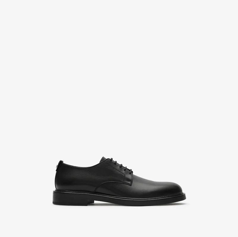 Leather Pembroke Derby Shoes in Black - Men | Burberry® Official