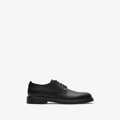 Leather Pembroke Derby Shoes in Black - Men | Burberry® Official