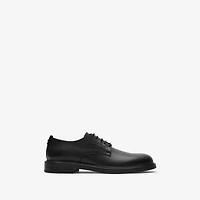Leather Pembroke Derby Shoes in Black - Men | Burberry® Official